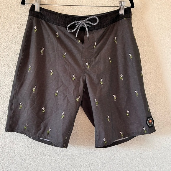 RIP CURL Men Mirage Board Short 30 Hula Girl Beach Surf Swim Pool Hawaii - Picture 1 of 9